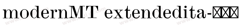 modernMT extendedita字体转换